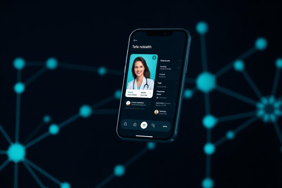Smartphone mit Telemedizin-App